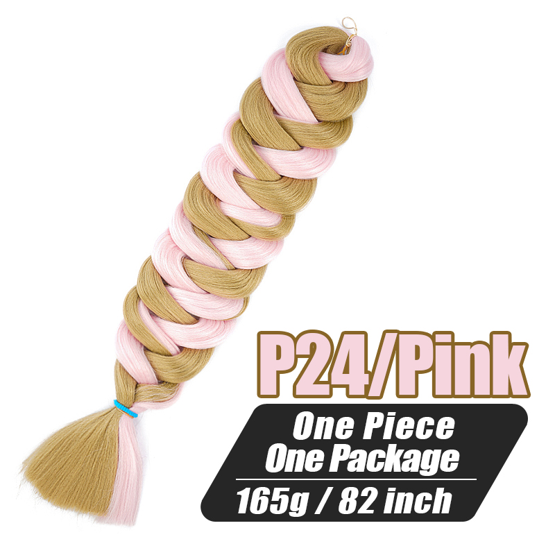Extensiones de cabello trenzado esponjoso Xpression para mujer, trenzas Jumbo preestiradas Kanekalon, mechones de pelo sintético