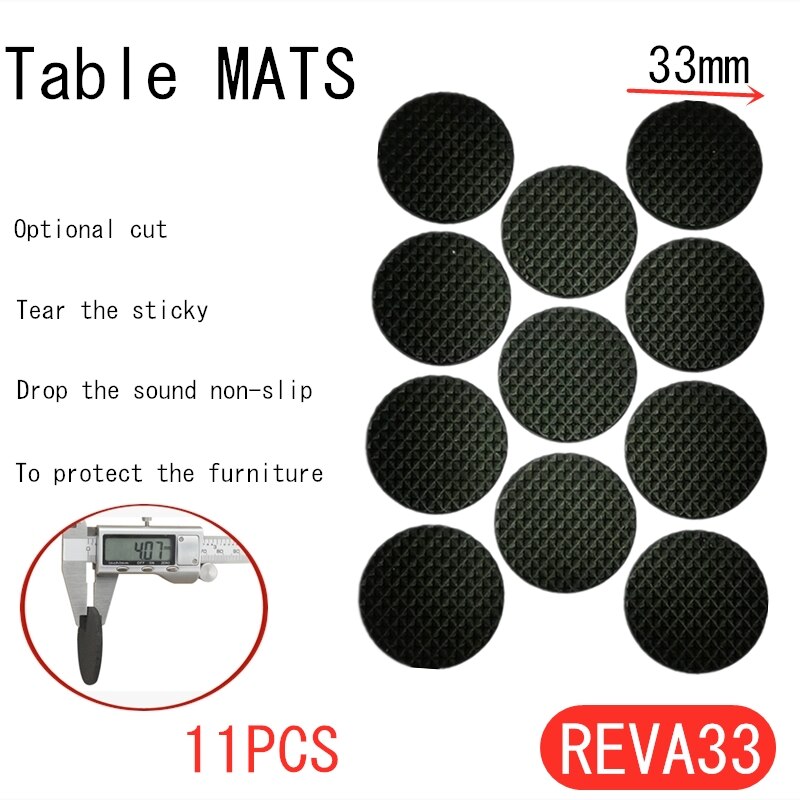 Alfombrilla para los pies autoadhesiva negra y cuadrada redondo, almohadillas de fieltro, alfombrilla antideslizante, amortiguador de parachoques para silla, Protector de mesa, Hardware: REVA33