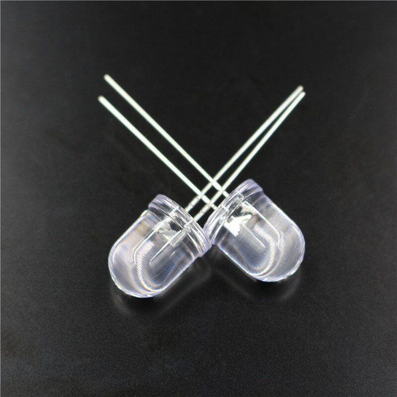 100pcs LED 10mm Red Ultra Bright Super bright LED DIODE Lamp Light Bulb 10MM Round top Emitting Diodes Electronic