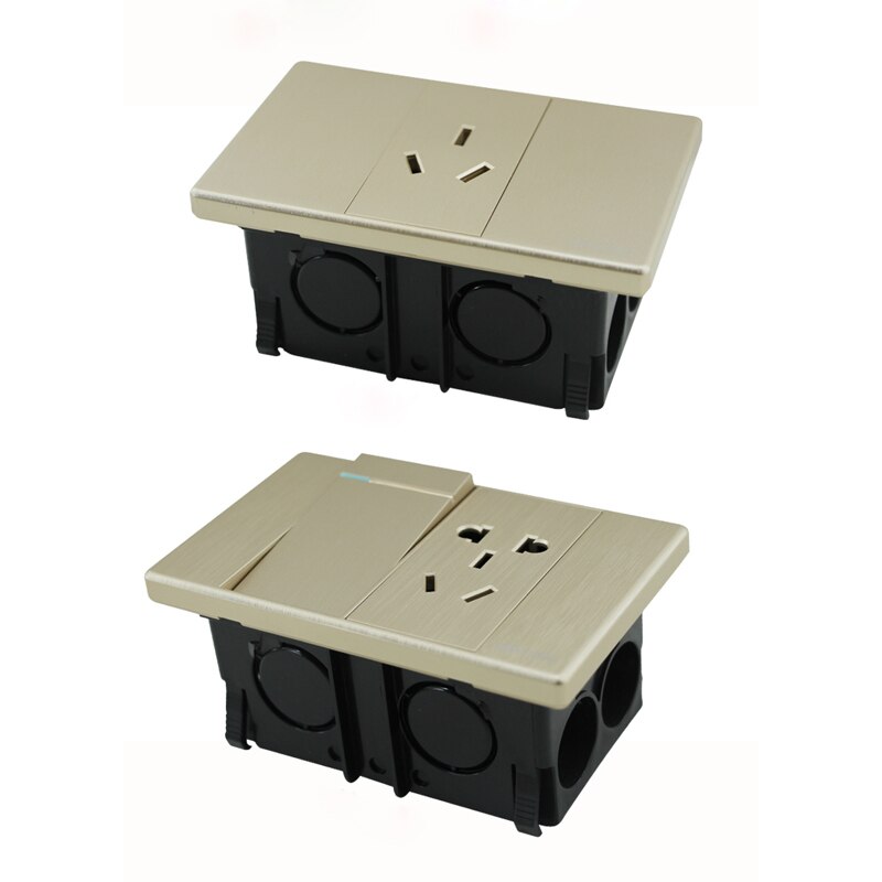 10pcs Home Improvement 118 Type 2-Gang Cassette Bottom Dark Box Black Wall Mount Switch Socket Junction Box PVC Universal