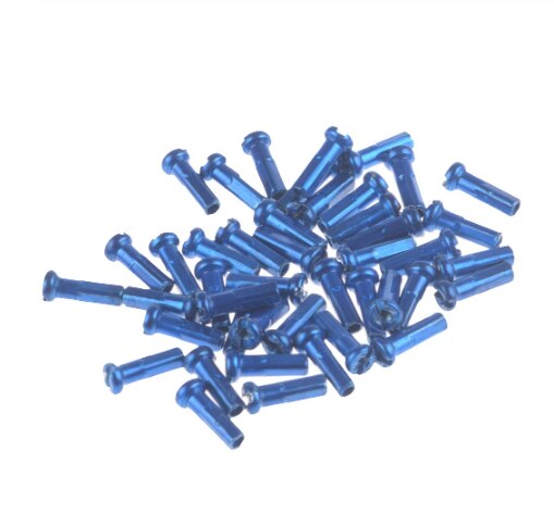 36 Pcs Ronde Hoofd Gekleurde Geanodiseerd Staal MTB BMX Racefiets Mountainbike Fiets Wheel Spoke Tepels 2.0MM 14MM 14G Wiel Accessoires: 36pcs blue