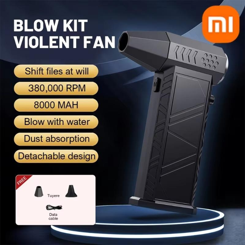Xiaomi 400000 U/min Turbo-Lüfter, leistungsstarkes Luftgebläse, tragbarer kabelloser Staubreiniger, Typ C-Aufladung, bürstenloser Strahlgebläse-Außenventilator: Dunkelgrün