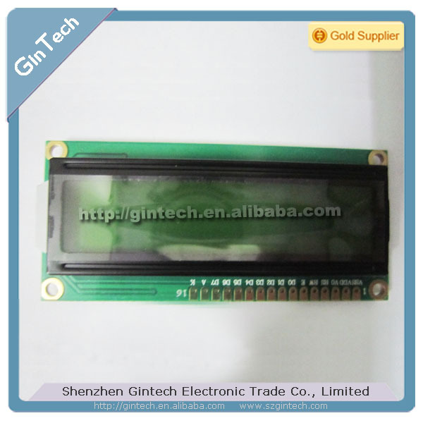 Módulo de pantalla LCD de 16x2 caracteres, luz negra verde, Olivino, LCD 1602, 5V, LCM gratis, cabezal de pin de 2,54mm, 10 unids/lote