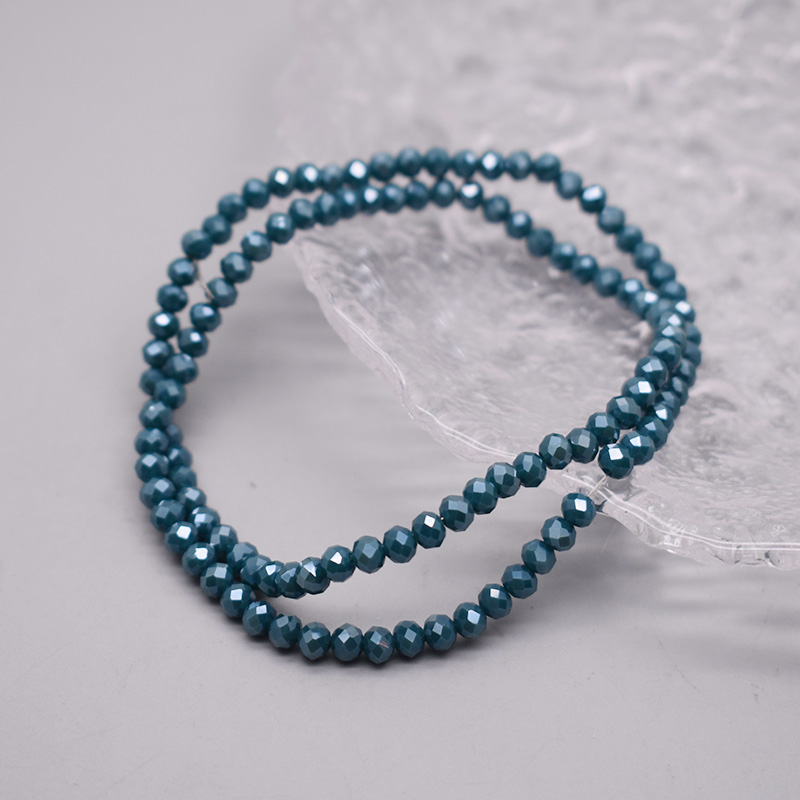 Shiny Color 4mm Rondelle Crystal Glass Beads Faceted Loose Spacer Glass Beads for Jewelry Making DIY Bracelet