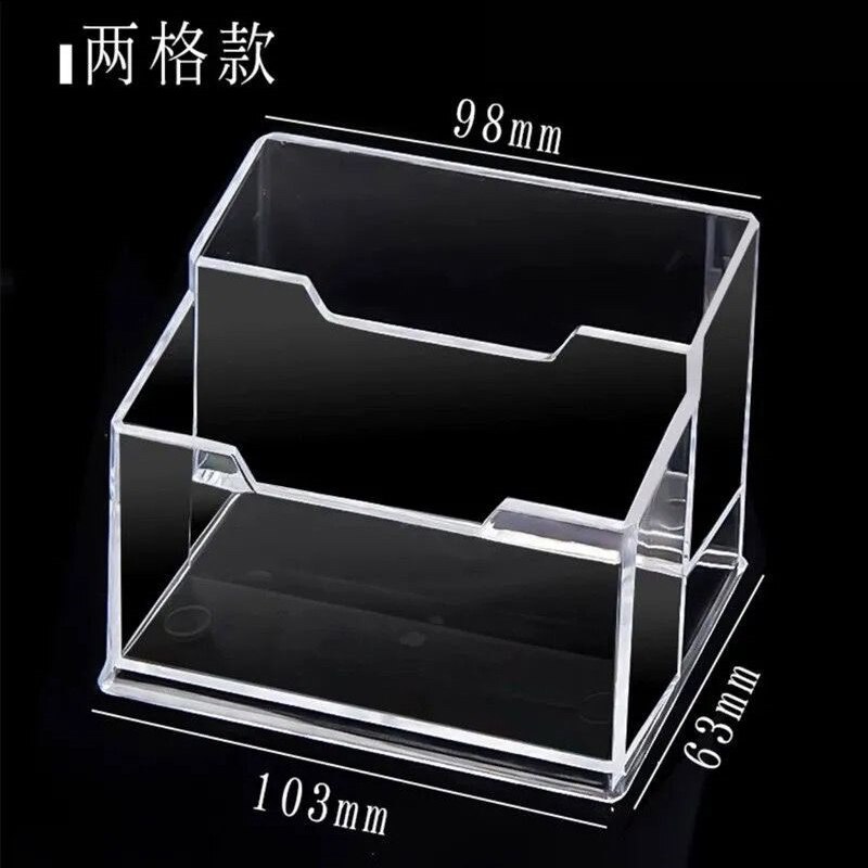 Clear Acrylic Business Name Card Holder Display Stand Rack Desktop Table Organizer Office Home Supplies Card Storage Rack: 02