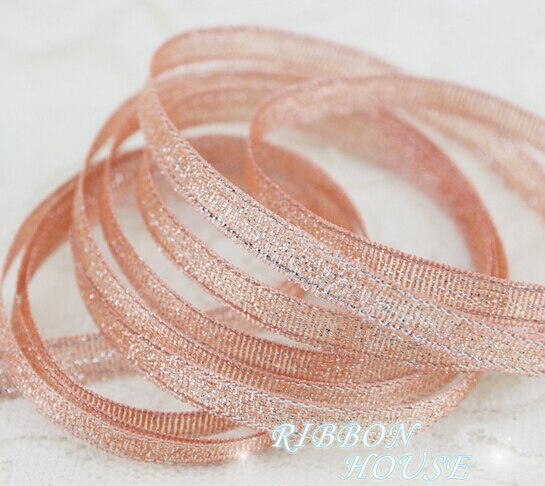 Ruban en Satin coloré cristal corail rose, 1/4 pouces (6mm), pour emballage noël anniversaire, bricolage