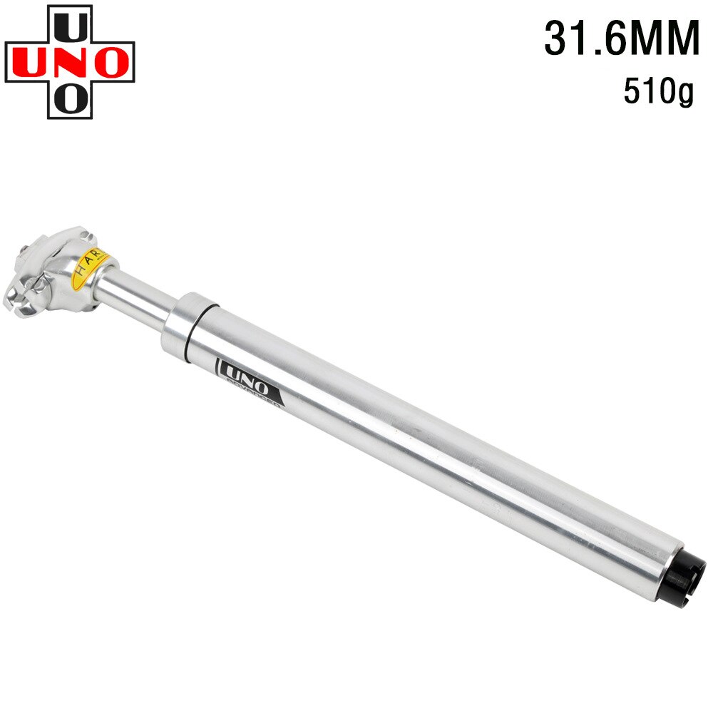 UNO MTB Suspension Sattelstütze Mountainbike Sattelstütze 27,2mm 28,6 30 30,4 30,9 31,6mm X350MM Stoßdämpfer Dämpfung ultraleicht: 31.6x350mm silver