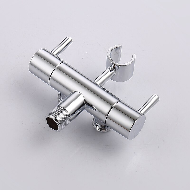 Bidets Kraan Chrom/Zwart/Goud Wc-reiniger Set Douchestraal Bidet Spuit Wc Kranen Wall Mounted Douche Bidets: Chrome Vavle Only