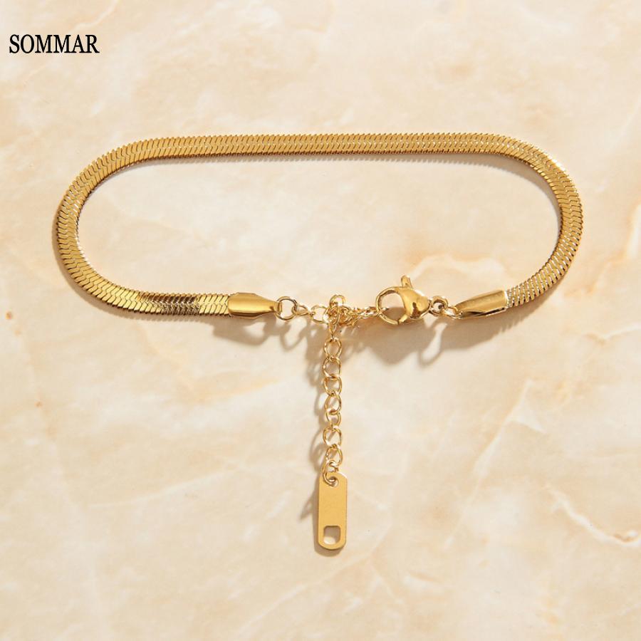 Sommar Drijvende Charms 18KGP Gold Filled/Kleur Godin Vrouwen \ 'S Armband Snake Chain Anker Charms