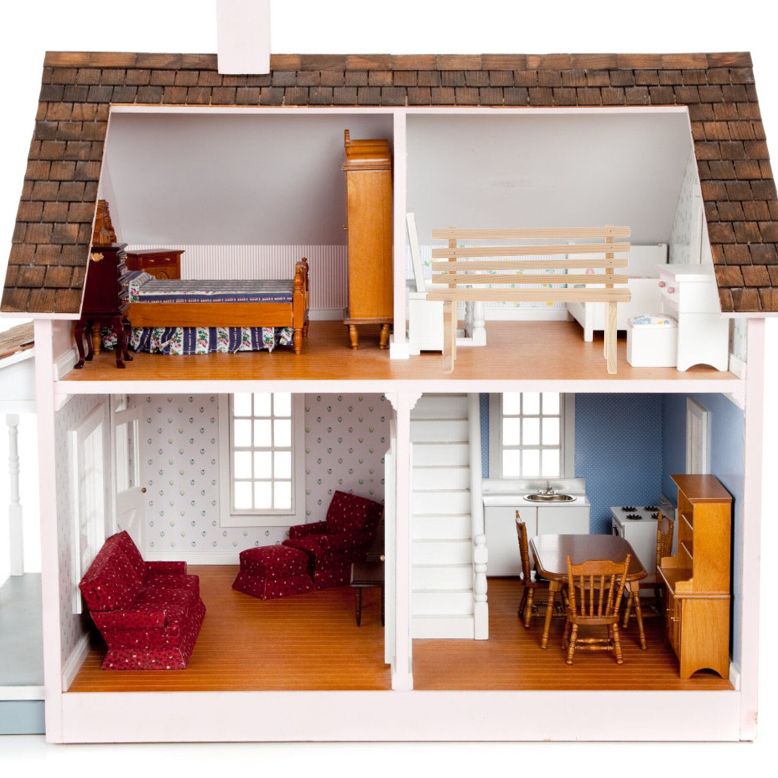 Miniature Bench Model Miniature Bench Wooden Bench Model Ornaments