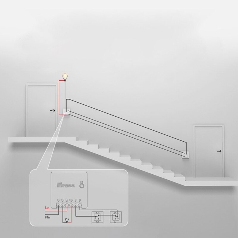 Sonoff MINI DIY Smart Switch Wifi Dual Controller Timer Via e-Welink APP Remote Control Switches sonoff dual r3 sensor