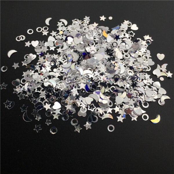 20G 3-5 Mm Crystal Transparante Pvc Losse Pailletten Glitter Pailetten Voor Nail Art Manicure/Naaien/ bruiloft Decoratie Confetti: Mix