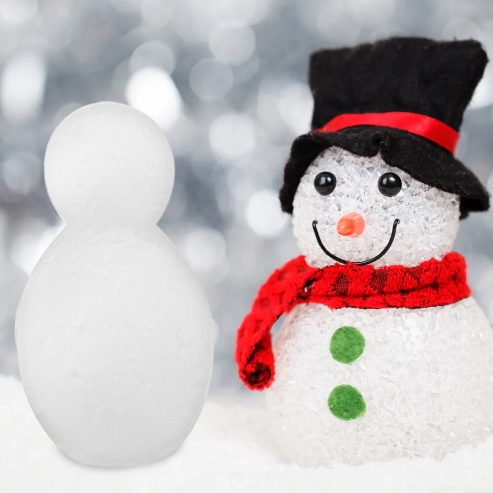 4 stuks kerst-piepschuim knutsel sneeuwpop modelleermal van piepschuim