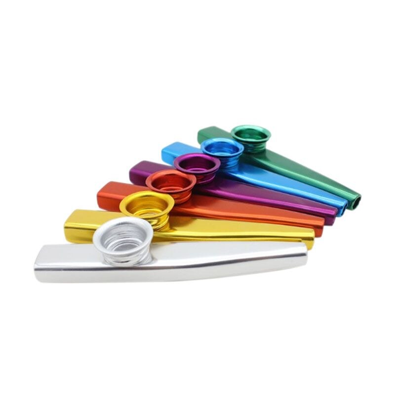 6 Pcs/Set 6 Colors Metal Kazoo Musical Instruments Good Companion A Guitar Ukulele Great For