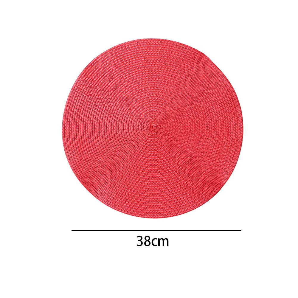 Manteles Individuales redondos de tejido PP impermeables para mesa de comedor, tapete antideslizante para servilletas, discos, cuencos, posavasos para bebidas, decoración de cocina, 1 ud.