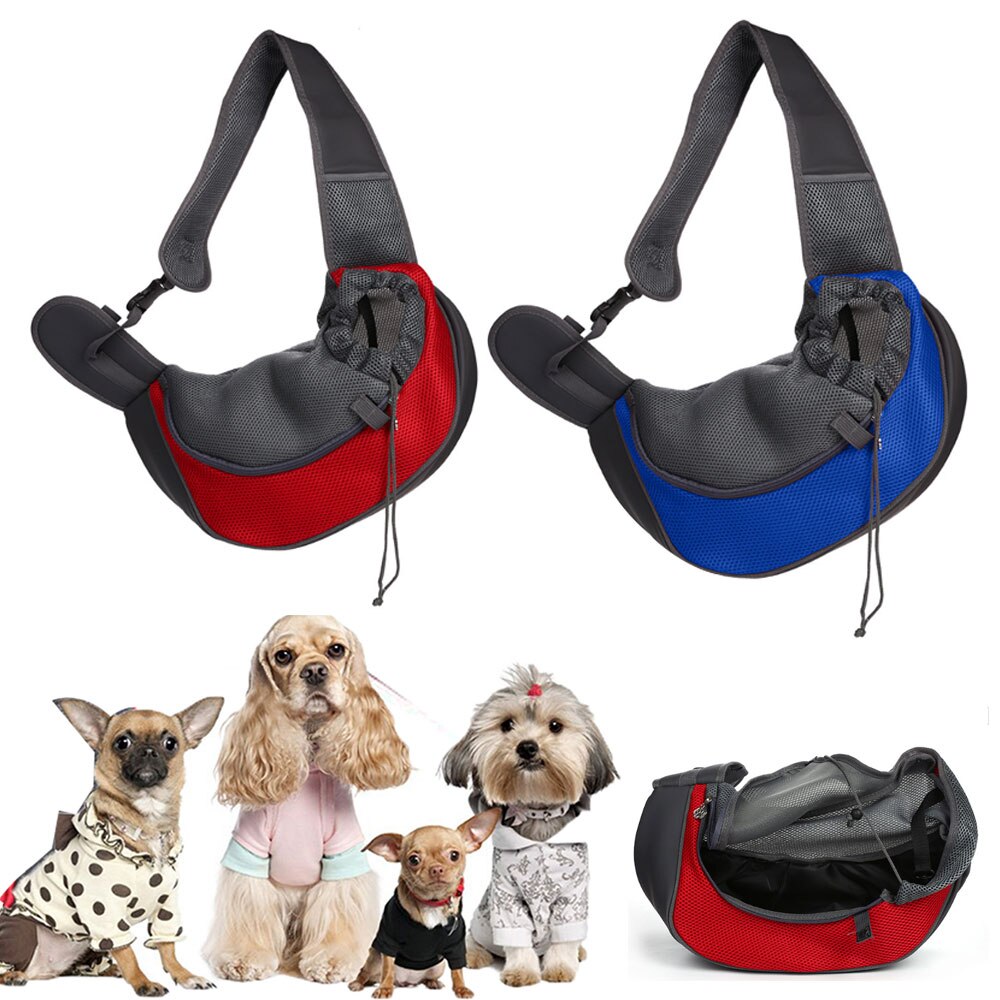 Pet Carrier Cat Puppy Small Animal Dog Carrier Sling Front Mesh Travel Tote Shoulder Bag Breathable Mesh Backpack