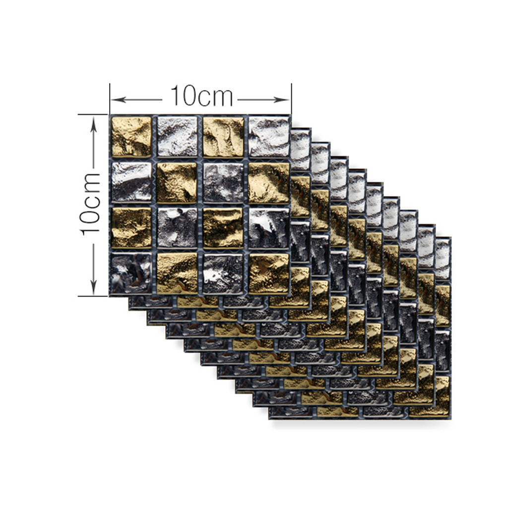 20PCS Self-adhesive Wall 3D Tile Sticker Wallpaper Waterproof Wall Covering Bathroom Kitchen Home Decor DIY Background /d