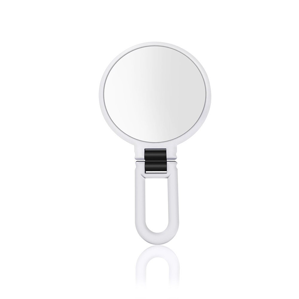Espejo de aumento de 2/5/10/15X espejo de mano espejo de tocador de maquillaje plegable portátil espejos de mano de doble cara herramientas de maquillaje: white 15x