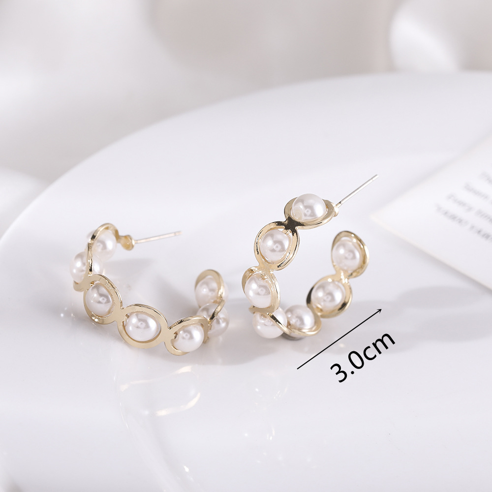 Boucle d'oreille coréenne avec pendentif en Imitation de perles pour femmes, tendance, cœur rond, fleur, nœud papillon, goutte d'eau, accessoires de bijoux élégants