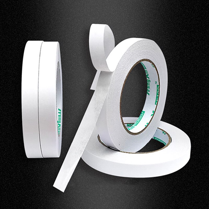 Double Sided Tape Thin Type Easy to Tear Strong Stickiness Adhesive Sticky Tapes for Crafts Letters Shelves Drawers