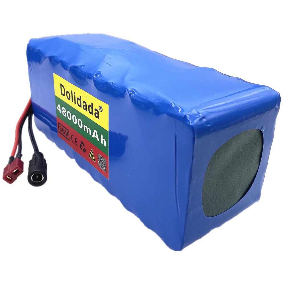 Dolidada 36V battery 10S4P 48Ah battery pack 500W high power battery 36V 48000mAh Ebike electric bicycle BMS