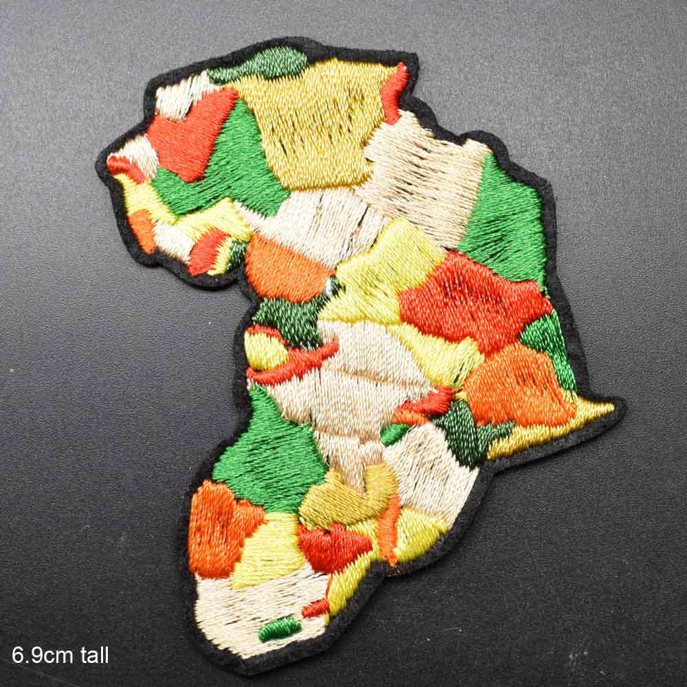 Australië italië afrika kaart strijken op geborduurde kleding patches voor kleding stickers kledingstuk