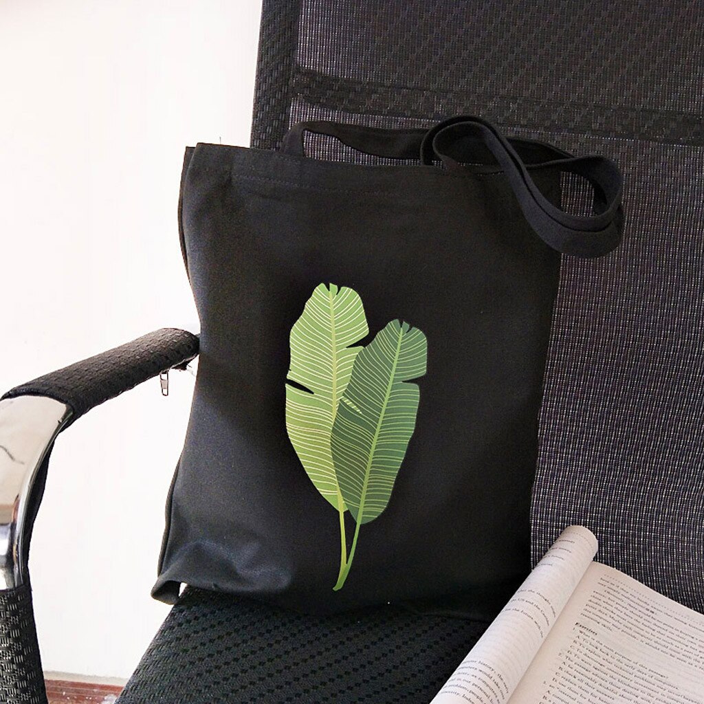 Große Kapazität Leinwand Tote Einkaufstaschen Stoff Baumwolle Tuch wiederverwendbar Einkaufstasche Frauen Strand Handtaschen Gedruckt Einkaufstaschen #3