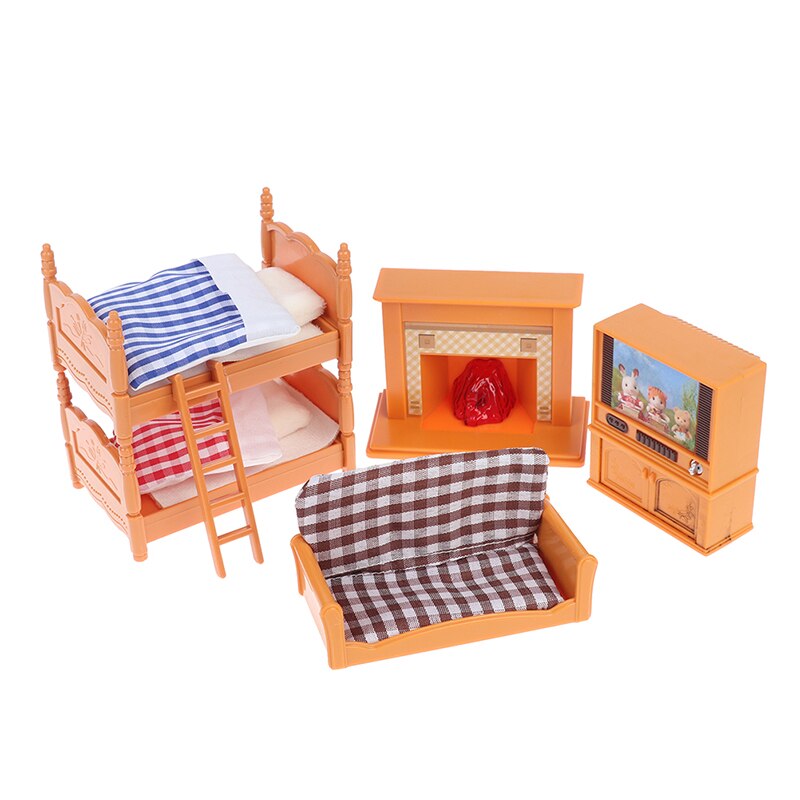 1:12 Miniature Furniture Toys Dolls Kids Baby Room Play Toy Forest Animal Family DIY Miniatura Dollhouse Furniture For kids