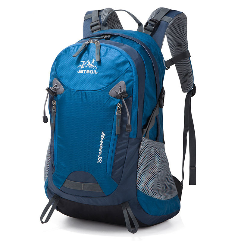 35L Hiking Backpack for Women Men Waterproof Outdoor Camping Backpack Travel Climbing Rucksack Sports Mountaineering Bag: Blue