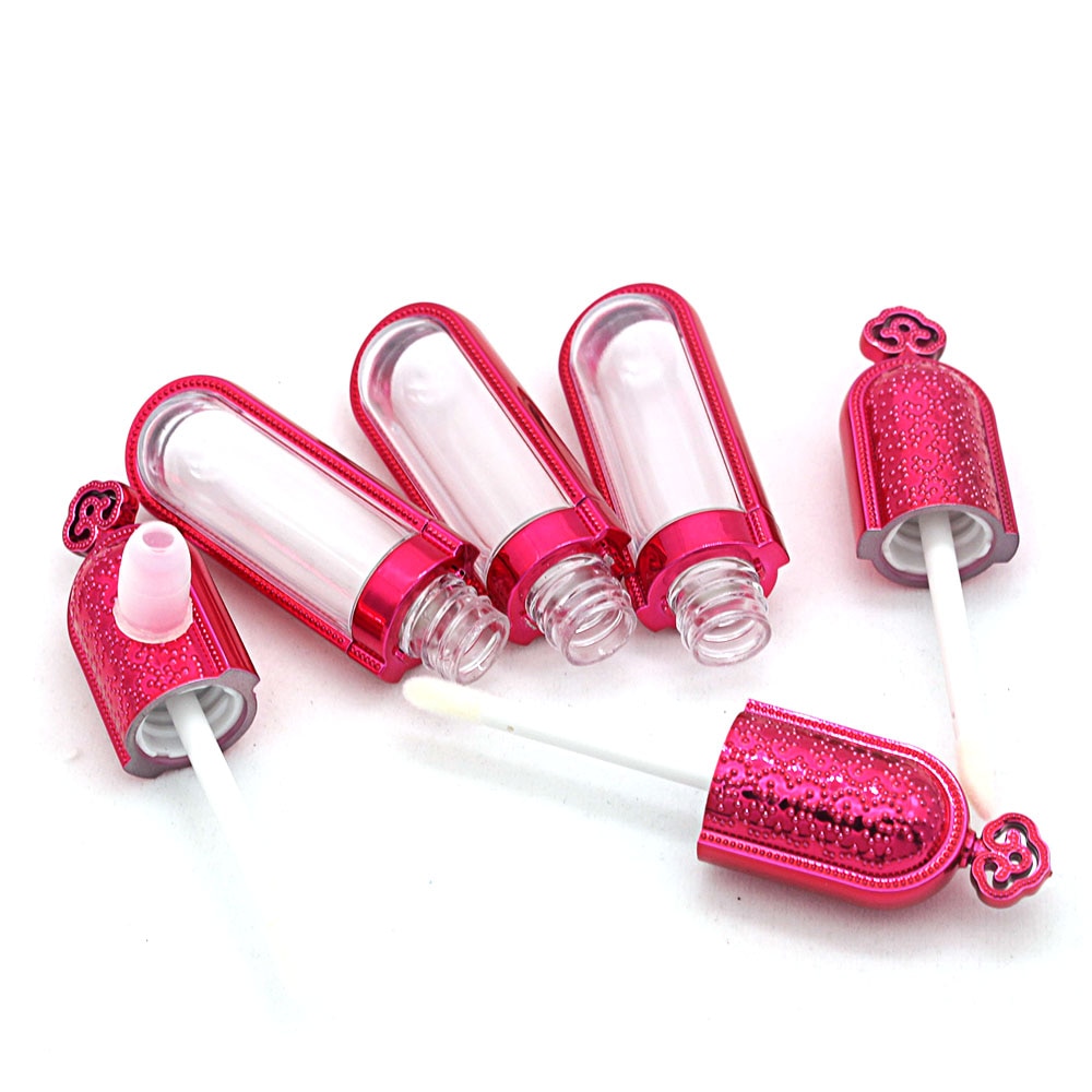 8ml mørk pink krone lipgloss tube tom kosmetisk udsøgt lipgloss emballagebeholder