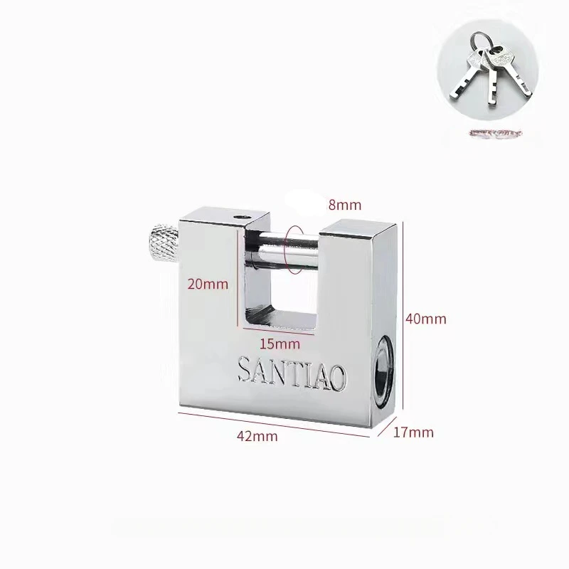 Padlock with Key, High Security 3 Keys Heavy Duty D-Shaped lock - Protect Garage Door, Containers, Gate and Warehouse: Yellow