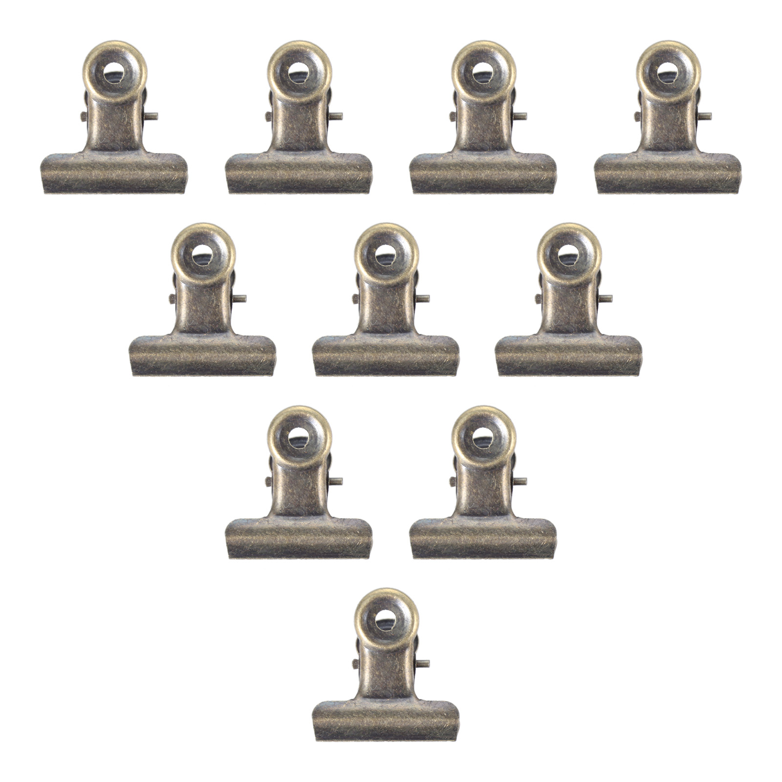 10Pcs Metal Round Grip Clips Bulldog Clip Ticket Paper Stationery Clip For Tags Bags Document Binder Clip Photo Clamp 32x30mm