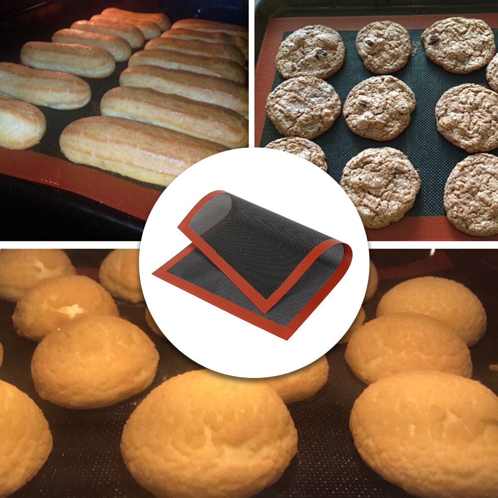 Perforerad silikonbakmatta non-stick bakplåt för kakor / bröd / makron / kex köksredskap