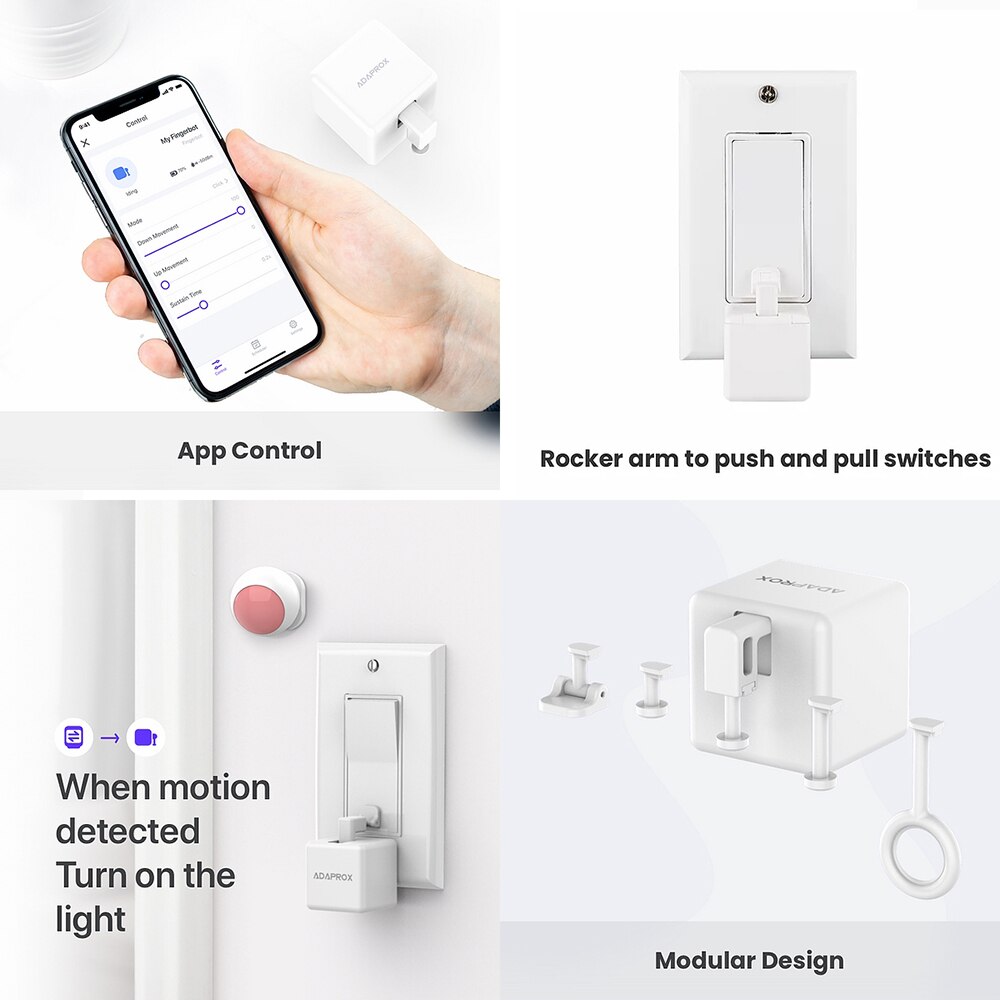 Smart Fingerbot Schalter Knopfdrücker - App & Sprachsteuerung - für Alexa, Google Assistant