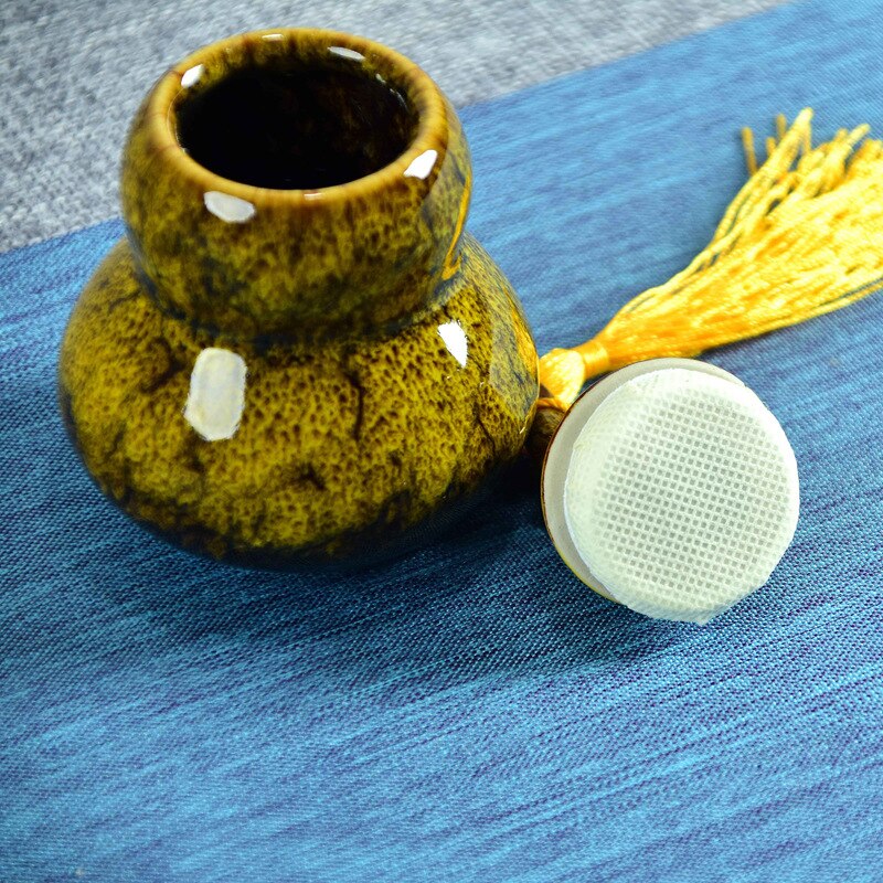 Kitchenace keramik kinesisk teholder bærbar tedåsebeholder teopbevaringsgadgets og værktøj pæreformet tebladsopbevaringsgadget