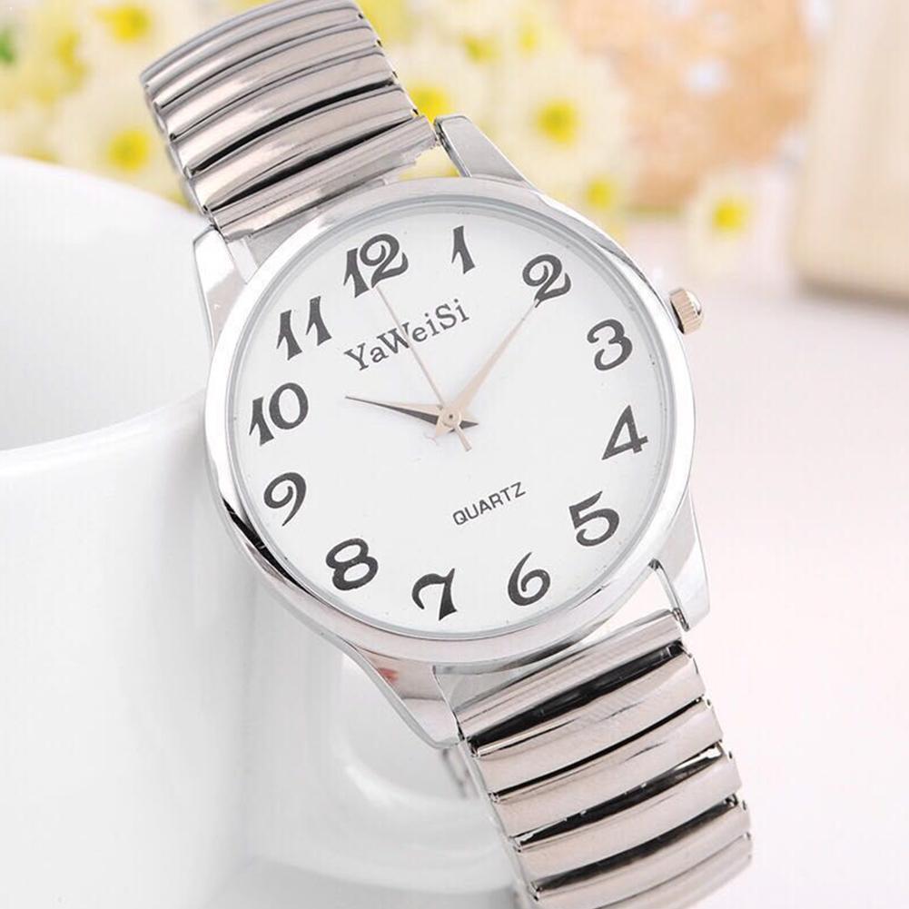 Reloj analógico de cuarzo para mujer, correa de acero inoxidable, , telescópico elástico, K9S3