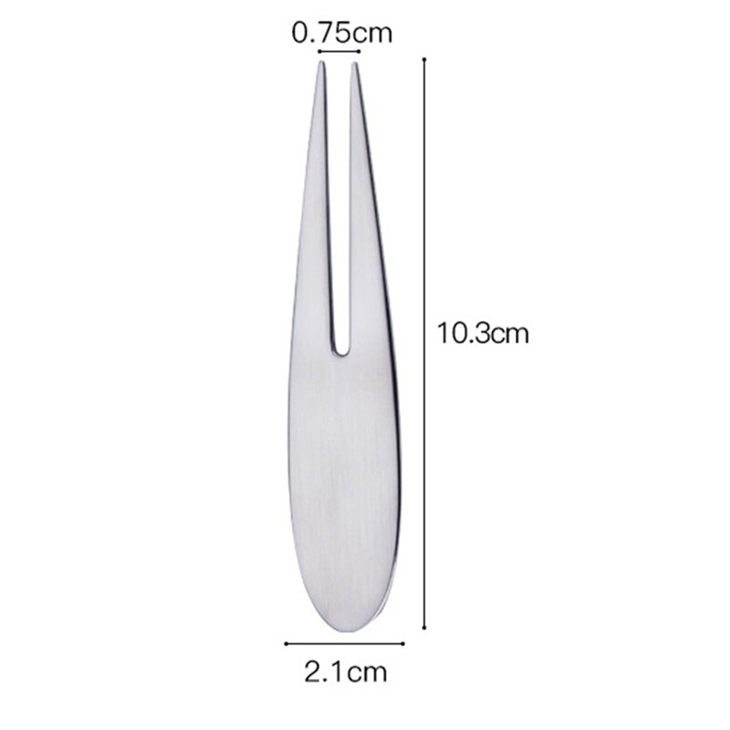 Fruit Fork Stainless Steel Tasting Appetizer Fork For Cake Dessert Salad Mooncake, Stainless Steel Silver