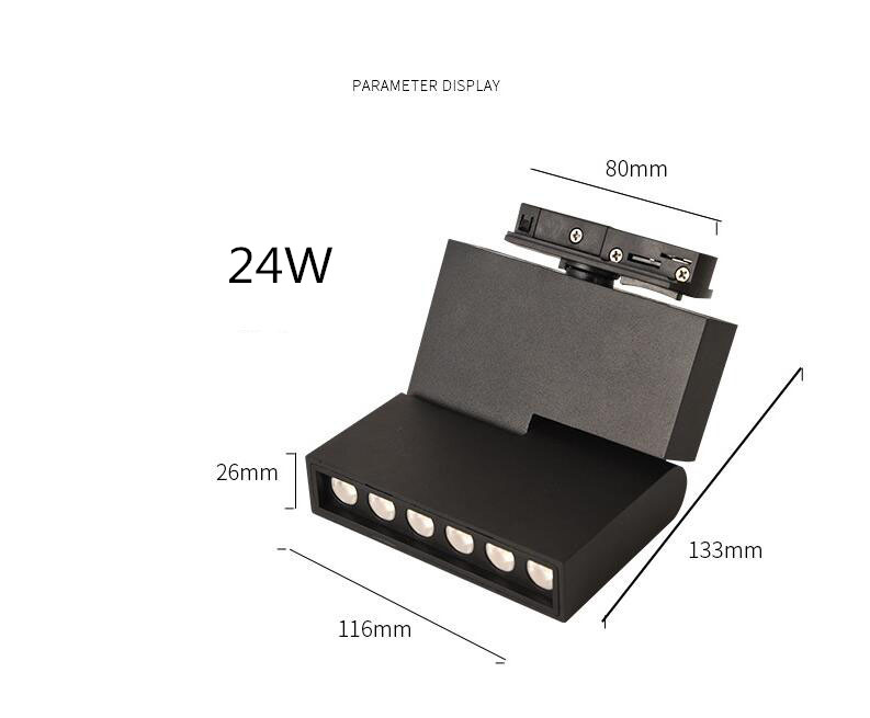 12W 24W LED Spoor Licht Kleding Shop store Showrooms Tentoonstelling Spotlight Verlichting CREE LED Plafond Rail spot light