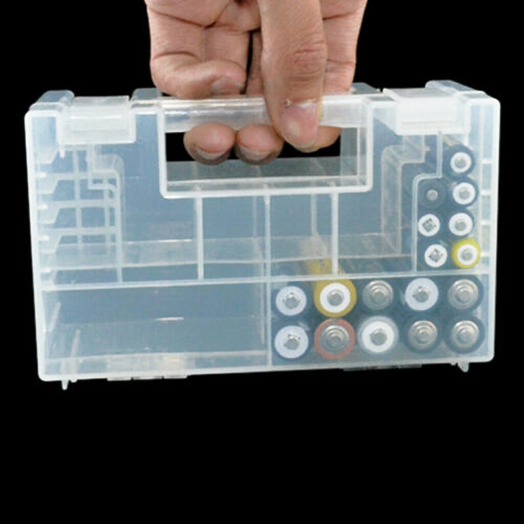 Hard Plastic Clear Case Cover Houder Aaa Batterij Opbergdoos Gesp Grote Capaciteit Opbergdoos Met Vochtbestendig Opbergdoos