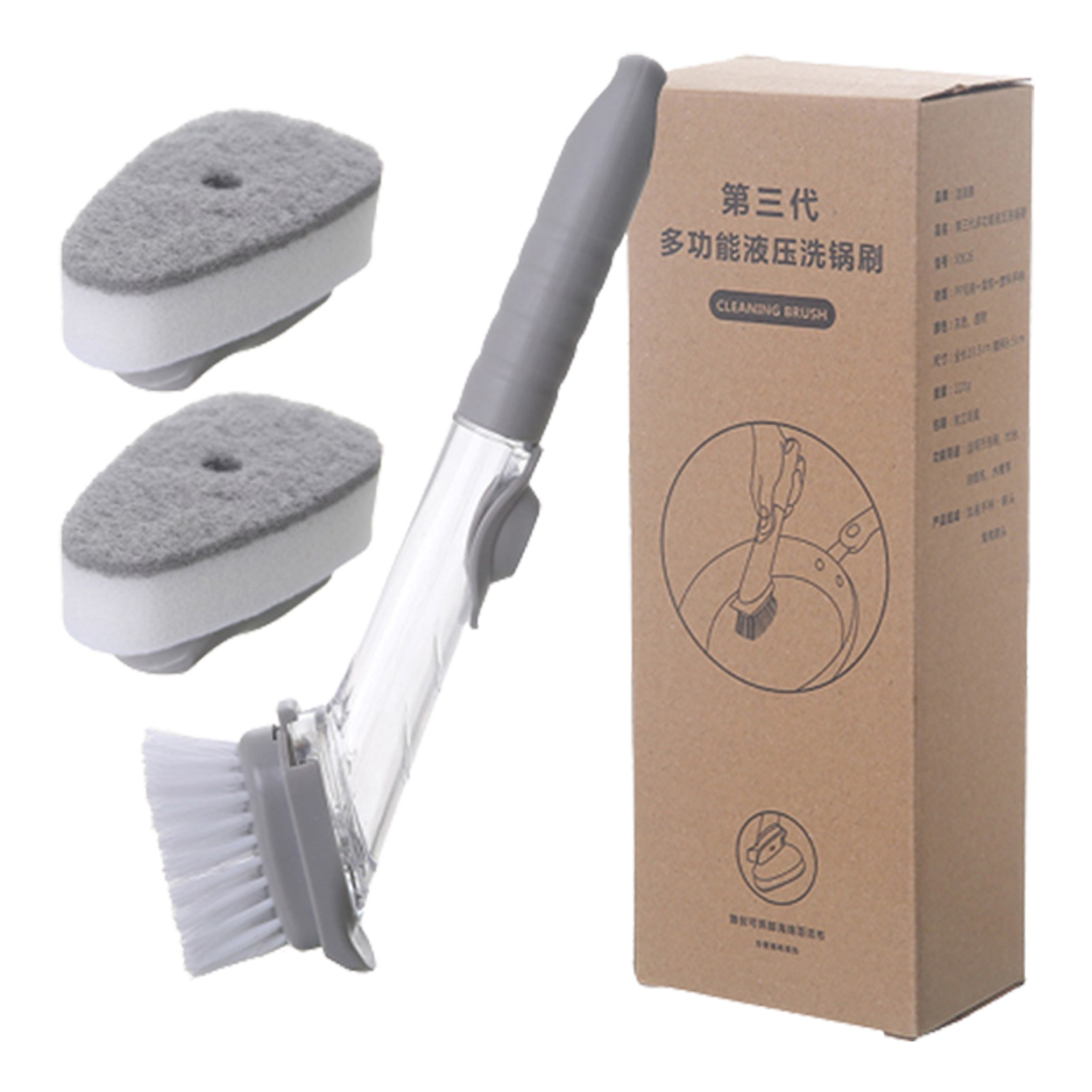6/8/12 Stuks Dishwand Schotel Borstel Vervanging Hoofd Aanrecht Spons Handvat Borstel Schotel Scrubber Schoon tool Voor Vaatwas: Rood