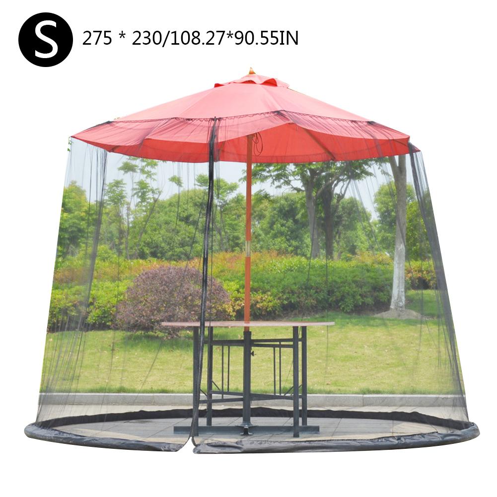 Exterior pátio pátio guarda-chuva capa mosquiteiro net com zíper guarda-chuva mesa tela de malha anti-mosquito acampamento mosquito net