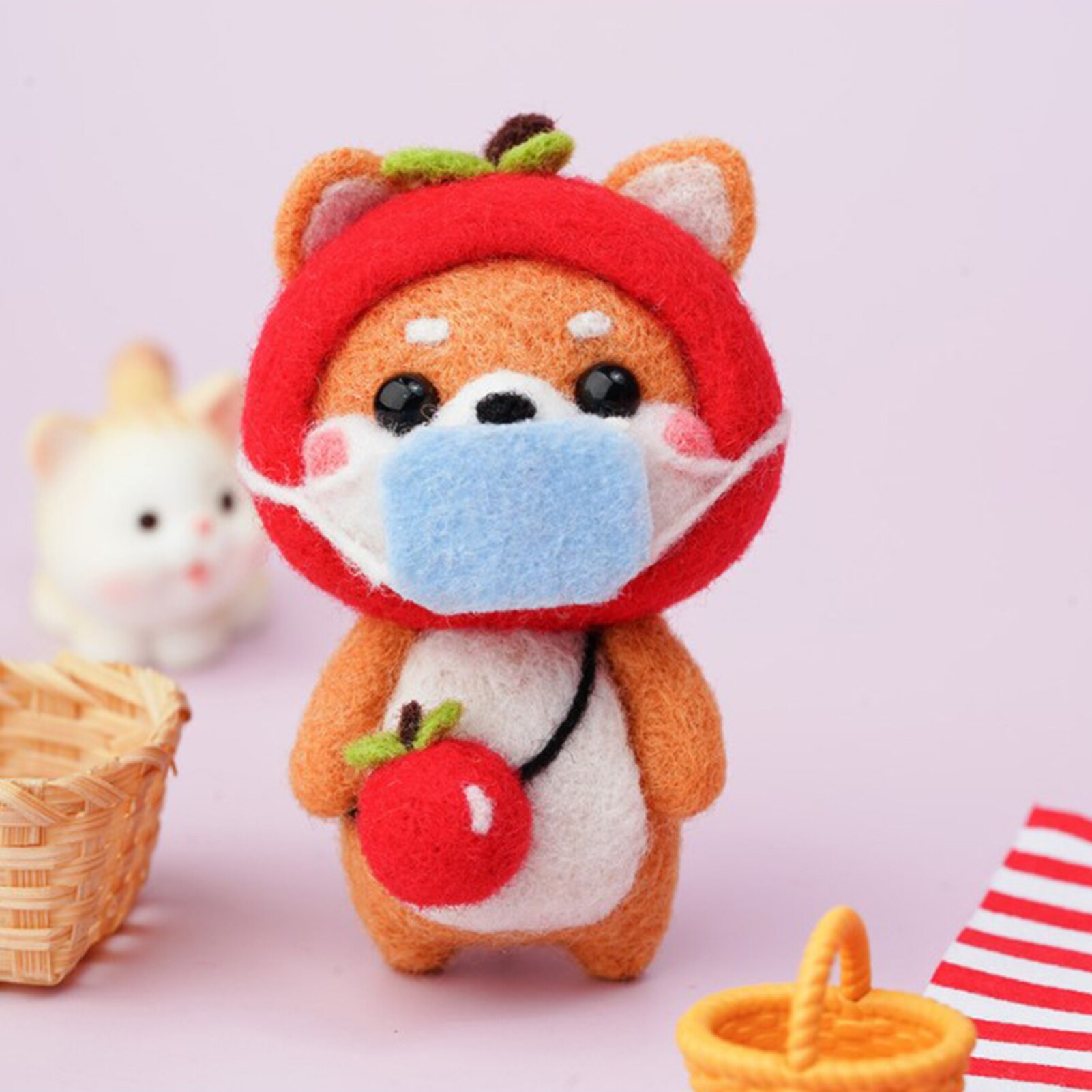 Needle Felting Kit Beginner Wool Felting Kit Wool Needle Felting DIY Beginners Kit DIY Dog Wool Felting Cute Animal As