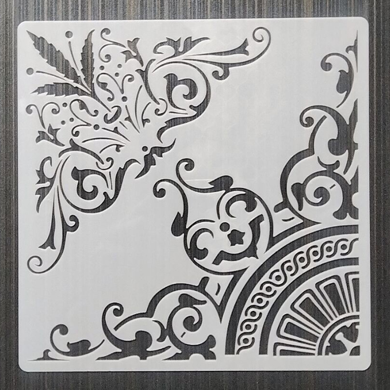 1 sztuk 15*15Cm prostokąt DIY Layering szablony malowanie ścian meble kolorowanka szablony do albumu szablon do dekoracji: C40