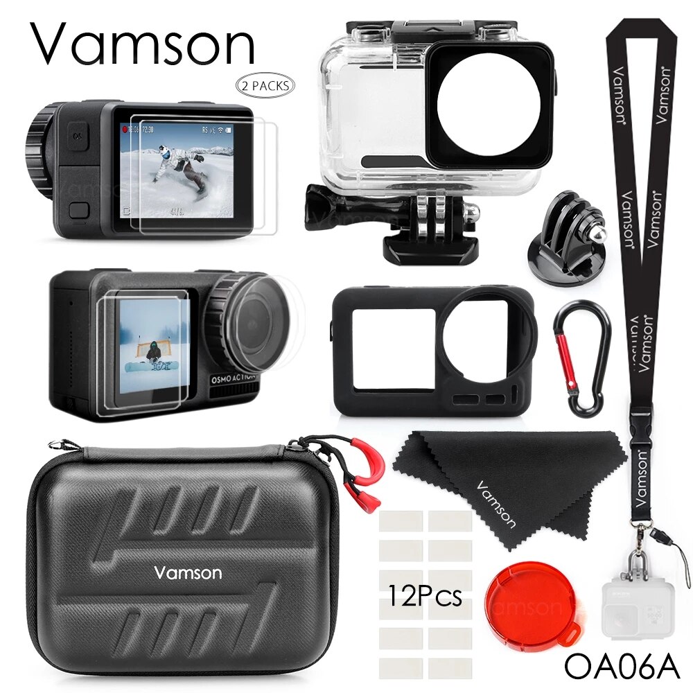 Vamson voor DJI OSMO Actie Camera Waterdichte Behuizing Case 40 M Duiken Shell Doos voor DJI Accessoires OA05: OA06A