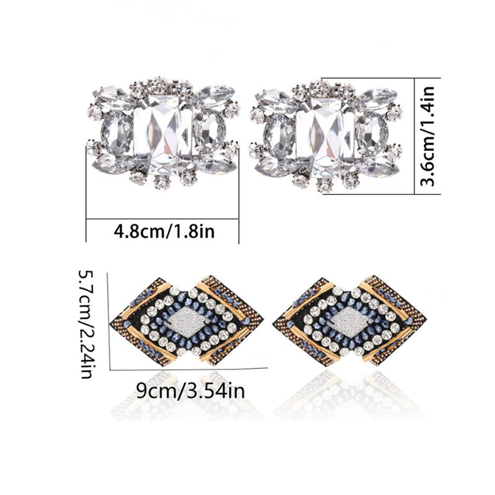 Ingesight. z 2 peças charme crytal strass sapato decoração anklet feminino sapato clipe de salto alto bota sandália plana jóias acessórios