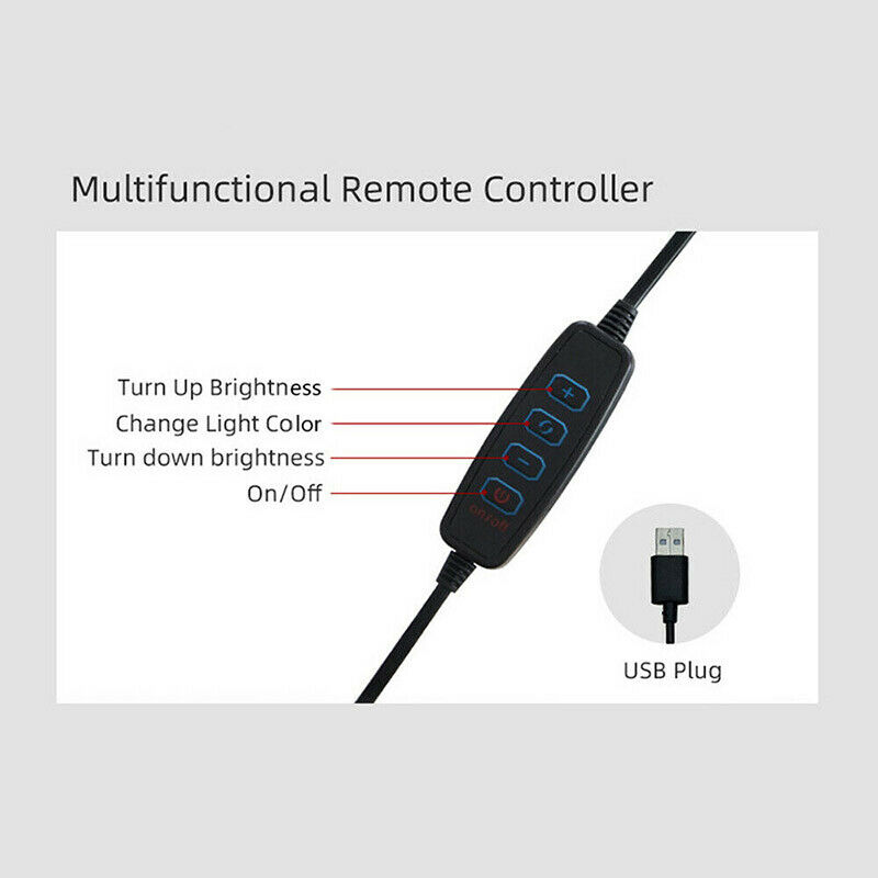 リングライト調光led selfieリングライトusbライト写真撮影の光ビデオ電話ホルダーとtripodeパラモビル詐欺ルス