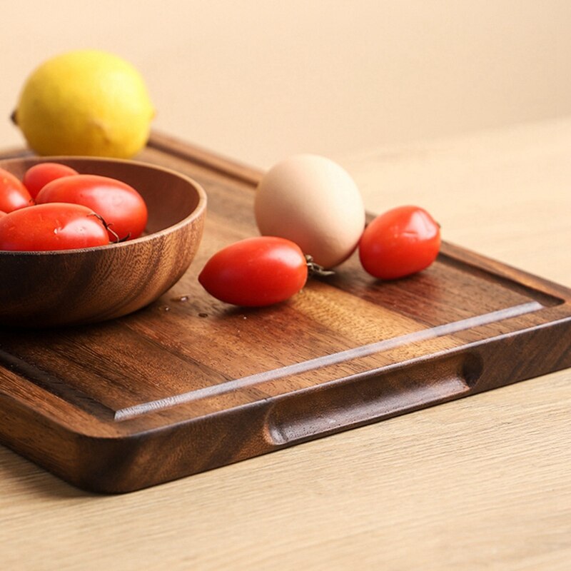 Acacia Houten Snijplank Massief Houten Snijplank Houten Snijplank Keuken Snijplank Ingelaste Steak Board