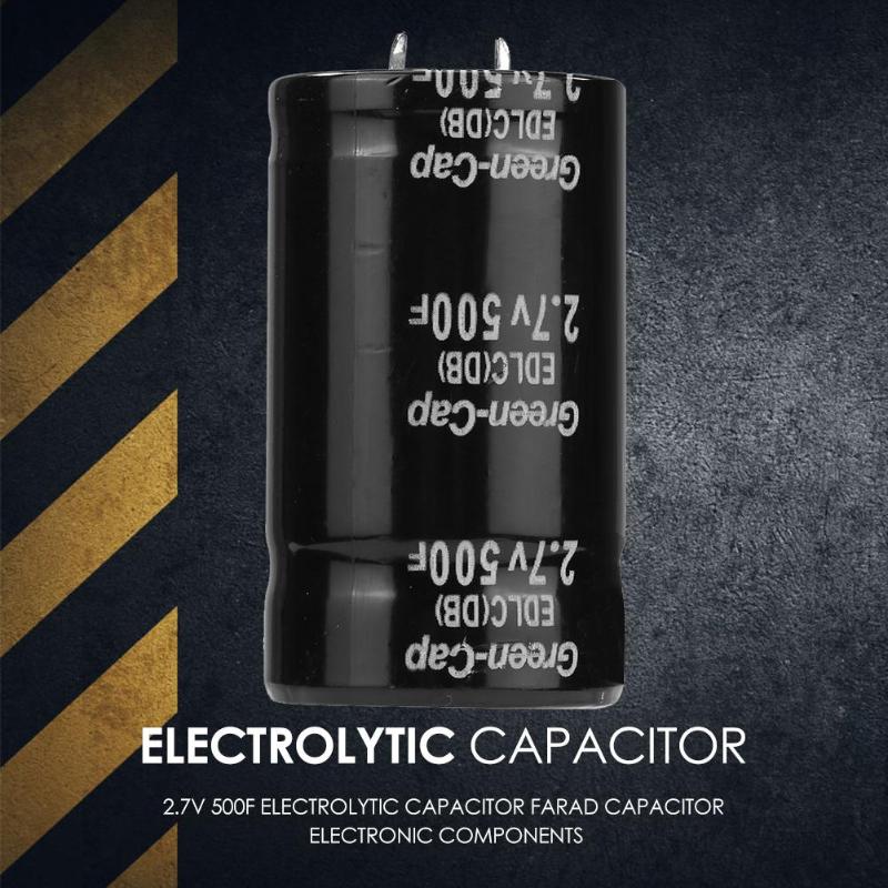 Capacitor farad 2.7 v 500f 35*60mm capacitores através do furo de uso geral capacitores acessórios de circuito capacitor eletrolítico