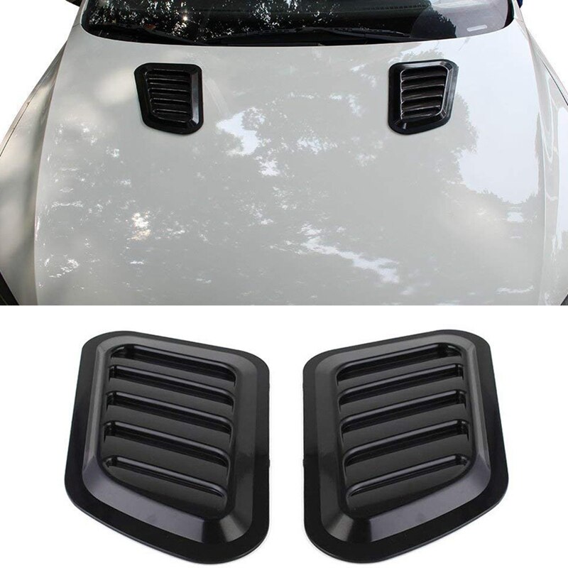 2 x ABS Car Universal Decorative Intake Scoop Turbo Bonnet Vent Cover Hood Auto