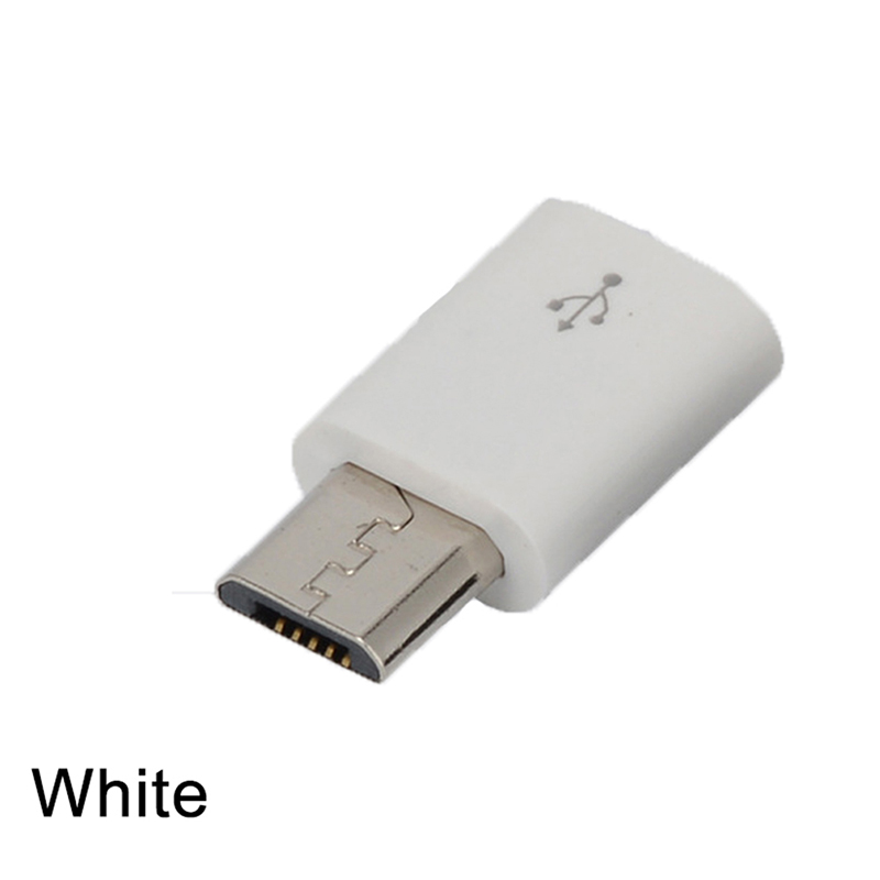 Adaptador de usb tipo c fêmea para micro usb macho, conector conversor, 1 peça: WHITE